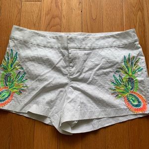 White shorts with fun design